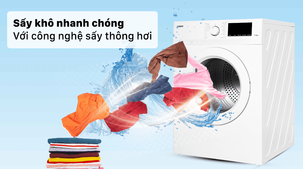 Máy sấy thông hơi Galanz 7 Kg DV-70T5C(W) - Công nghệ sấy thông hơi Máy sấy thông hơi Galanz 7 Kg DV-70T5C(W) - Công nghệ sấy thông hơi
