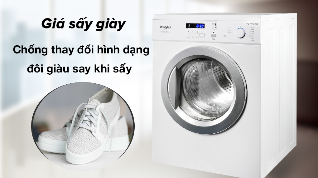 Các tiện ích của máy sấy quần áo Whirlpool AWD712S2
