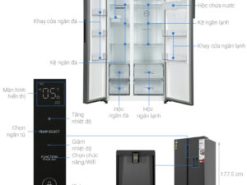 Tủ lạnh Toshiba Inverter 596 lít GR-RS775WI-PMV(06)-MG