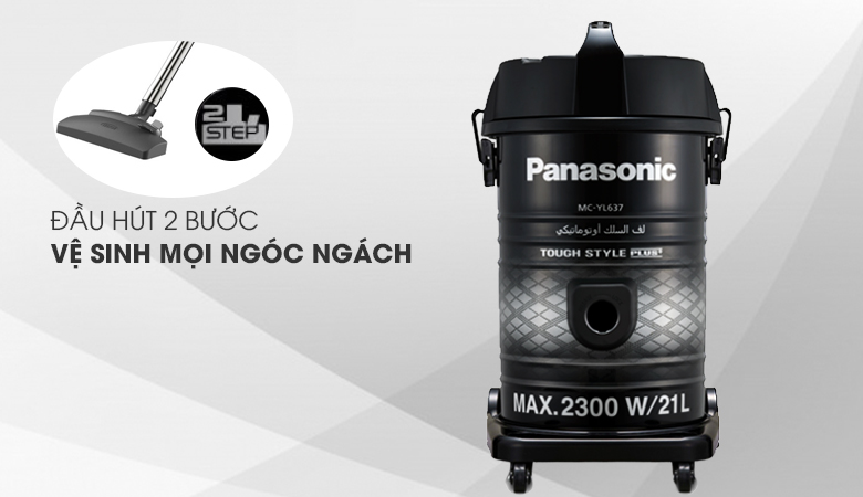 Máy hút bụi công nghiệp Panasonic MC YL637SN49 10 Đầu hút 2 bước vệ sinh mọi ngóc ngách