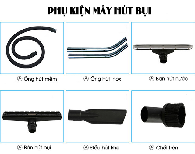 Phụ kiện đi kèm máy hút bụi công nghiệp Kumisai KMS 300