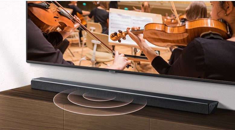 Loa thanh soundbar Samsung 3.1 HW-R650 9 Hệ thống loa Samsung 3.1 kênh, công suất loa lên đến 340W mạnh mẽ sống động, chân thực sâu sắc nhất.