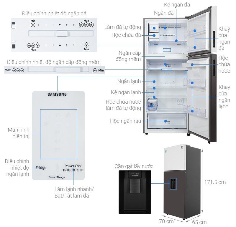 Tủ lạnh Samsung Inverter 382 lít RT38CB6784C3SV 4 Tủ lạnh Samsung Inverter 382 lít RT38CB6784C3SV-thông số