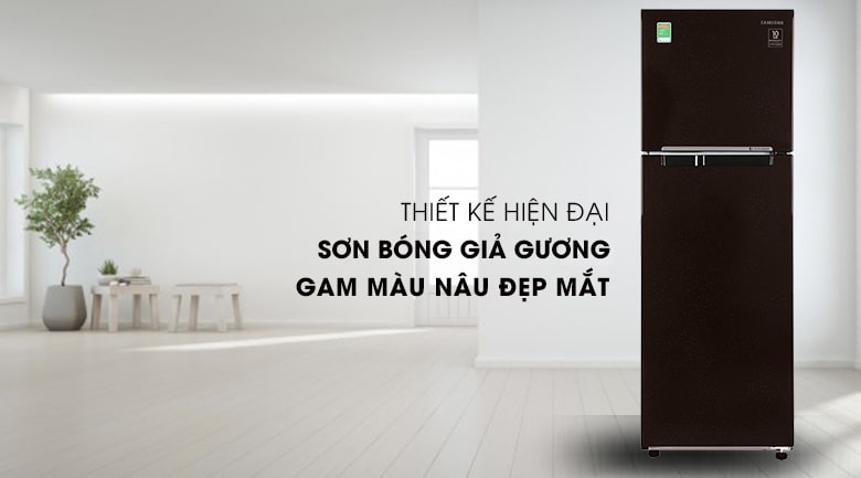 Tủ lạnh Samsung RT25M4032BY/SV có gam màu nâu đen lạ mắt hài hòa mọi không gian