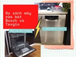 so sánh máy rửa bát Bosch và Texgio