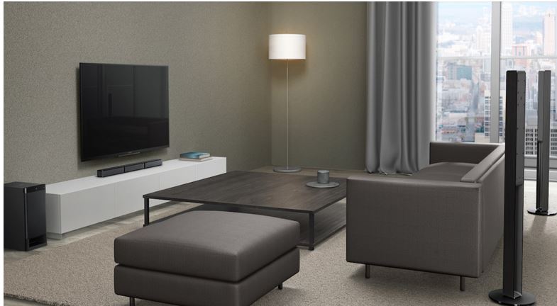 Dàn âm thanh Sony HT-RT40 có thiết kế đơn giản, hiện đại