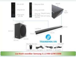 Tổng quan sản phẩm loa thanh soundbar Samsung 3.1.2 HW-Q70R 330W