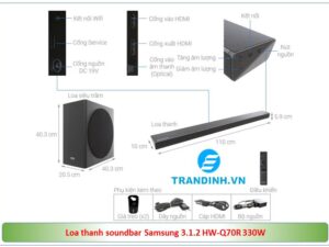 Tổng quan sản phẩm loa thanh soundbar Samsung 3.1.2 HW-Q70R 330W