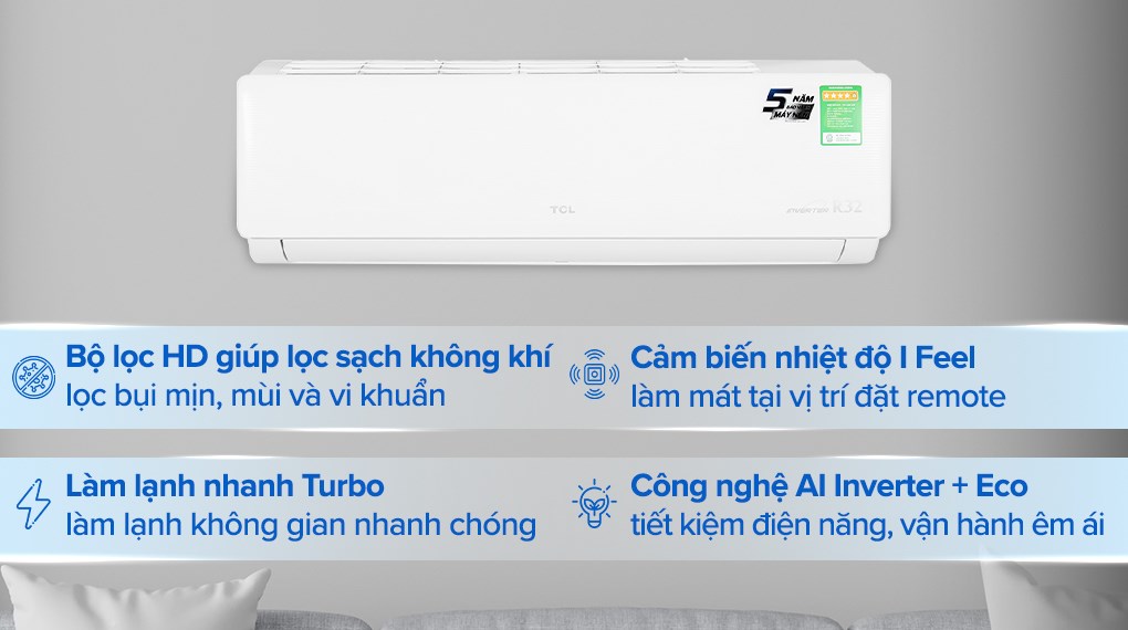 Máy lạnh TCL Inverter 1 HP TAC-09CSD/XAB1I
