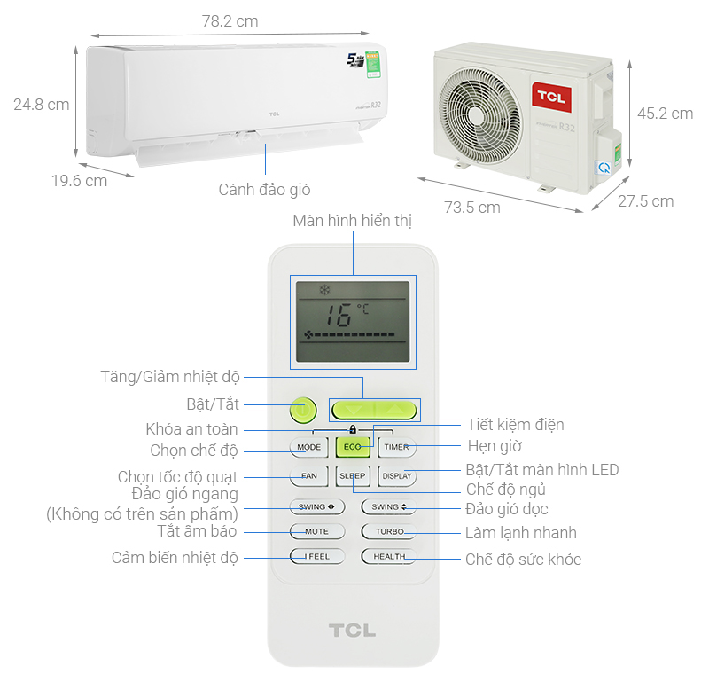Máy lạnh TCL Inverter 1 HP TAC-10CSD/XAB1I 5 Máy lạnh TCL Inverter 1 HP TAC-10CSD/XAB1I