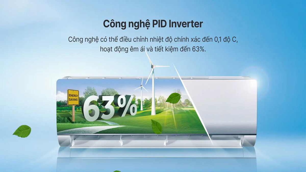 Điều hòa Aqua AQA-RV18QA Inverter 18000 BTU 12 Điều hòa Aqua AQA-RV18QA - PID là một trong 3 công nghệ tiết kiệm điện thông minh