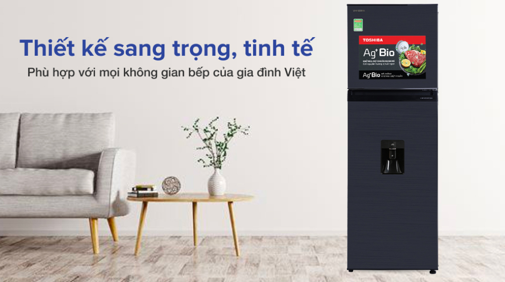 Tủ lạnh Toshiba Inverter 249 lít GR-RT325WE-PMV(06)-MG - Thiết kế thanh lịch Tủ lạnh Toshiba Inverter 249 lít GR-RT325WE-PMV(06)-MG - Thiết kế thanh lịch