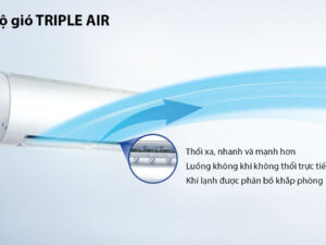 Luồng gió thổi thông minh hơn với chức năng Triple Air