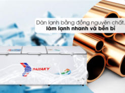 Dàn lạnh bằng đồng nguyên chất bền bỉ, nâng cao tuổi thọ máy