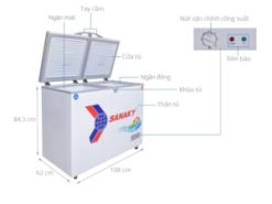 1. Hình ảnh tổng quát tủ đông Sanaky 220 lít VH-2899W1