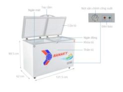 Phác hoạ tổng quát tủ đông Sanaky 260 lít VH-3699W1