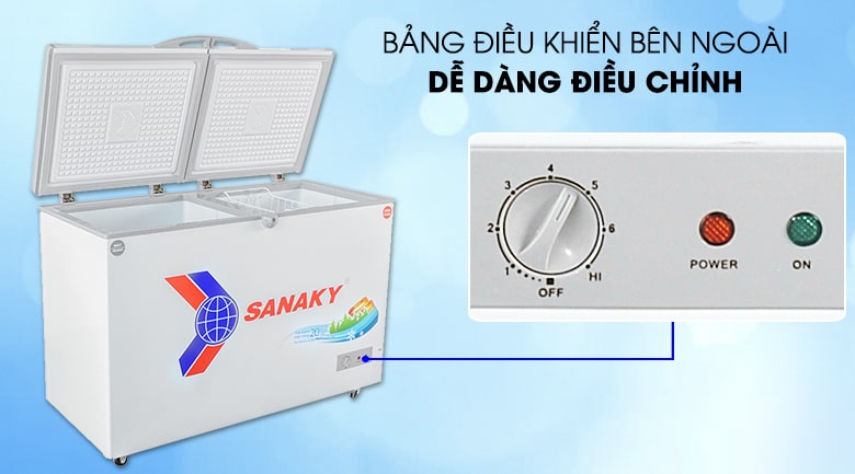 Thiết kế nút điều chỉnh nhiệt độ bên ngoài tiện lợi, tiết kiệm điện