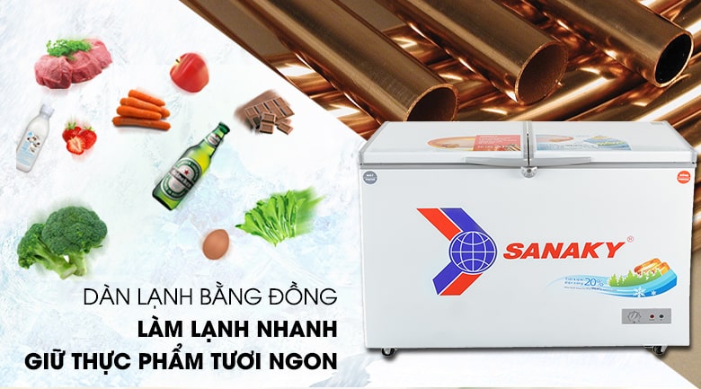 Nâng cao tuổi thọ cho tủ với dàn lạnh làm bằng đồng nguyên chất