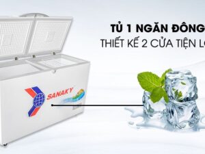 Tủ đông Sanaky VH-4099A1 với 2 nắp dỡ tiện lợi, dễ sử dụng