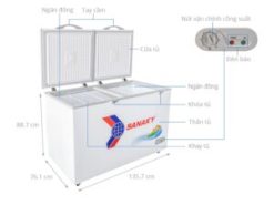 Phác hoạ tổng quát tủ đông Sanaky 410 lít VH 5699HY