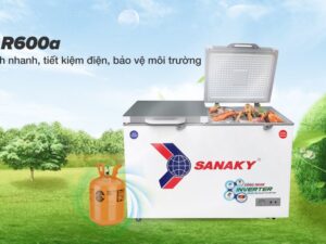 Tủ đông TD.VH4099W4K giúp làm lạnh nhanh, tiết kiệm điện và bảo vệ môi trường với Gas R600a