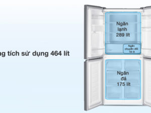 Tủ lạnh Hitachi Inverter 464 lít Multi Door HR4N7520DSWDXVN - Dung tích