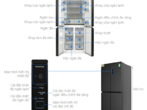 Tủ lạnh Hitachi Inverter 466 lít Multi Door HR4N7522DSDXVN