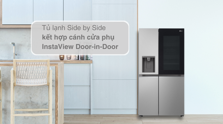 Thiết kế - Tủ lạnh LG Inverter 635 lít Side By Side InstaView Door-in-Door GR-G257SV Thiết kế - Tủ lạnh LG Inverter 635 lít Side By Side InstaView Door-in-Door GR-G257SV