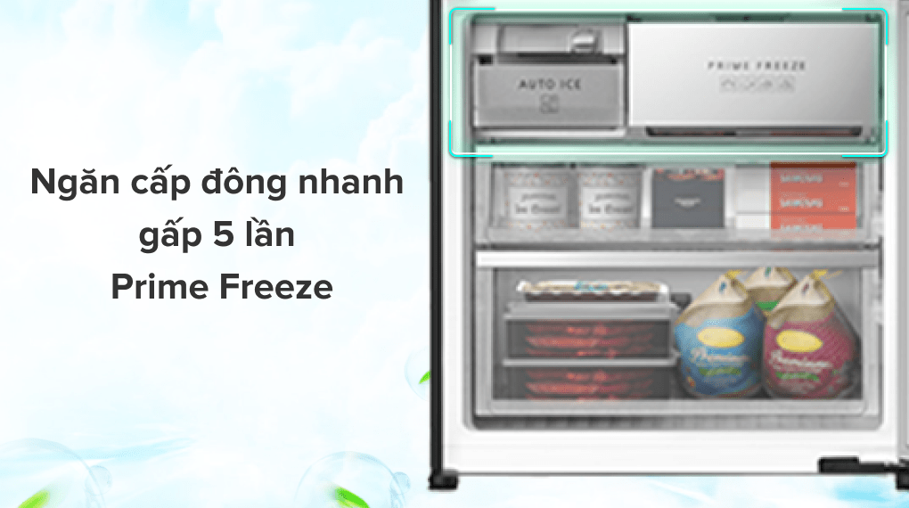 Ngăn đá cấp đông nhanh chóng.