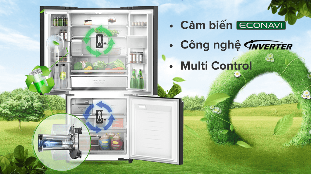 Công nghệ inverter, tiết kiệm điện năng 40%.