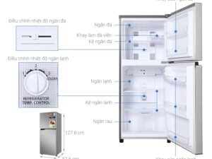 1. Phác hoạ tổng quát tủ lạnh Panasonic NR-BA190PPVN