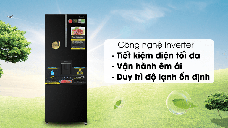 Tủ lạnh Panasonic Inverter 417 lít NR-BX471GPKV 7 4. Tiết kiệm điện năng, nhờ công nghệ inverter trên tủ lạnh Panasonic NRBX471GPKV