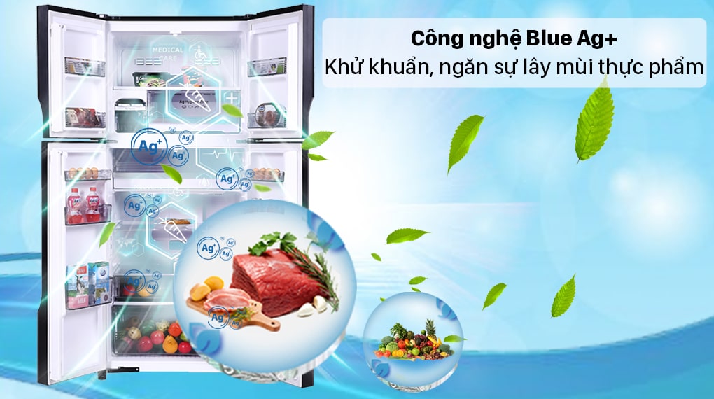 Tủ lạnh Panasonic inverter 550 Lít NR-DZ601VGKV 11 Công nghệ Blue Ag+ giúp khử mùi kháng khuẩn tối ưu