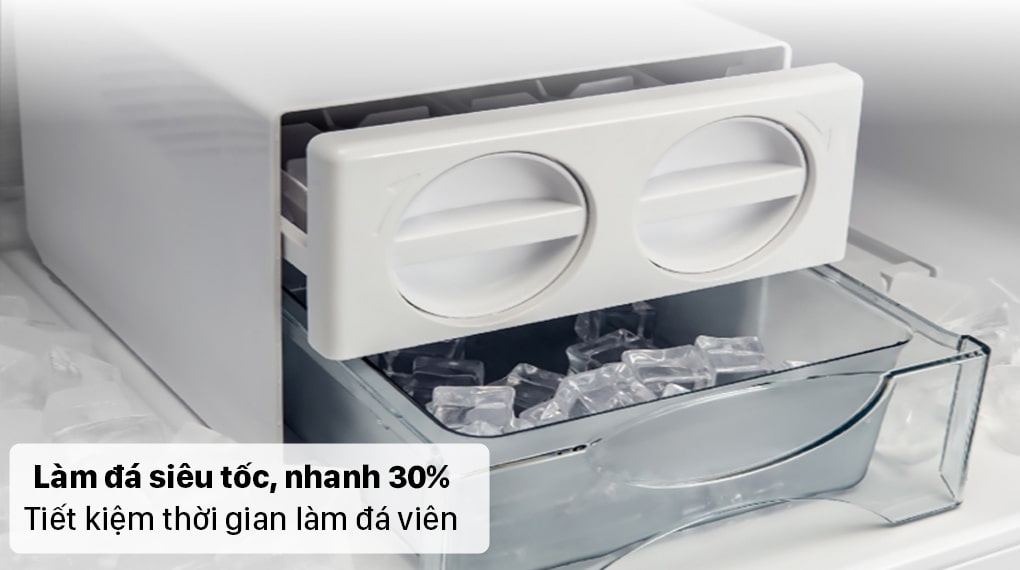 5. Làm đá siêu tốc, nhanh hơn 30% trên tủ lạnh 2 cánh Panasonic NR TL351VGMV