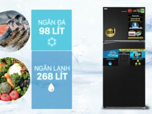 1. Tủ lạnh Panasonic NR-TL381BPKV phù hợp cho gia đình có từ 3 - 4 người
