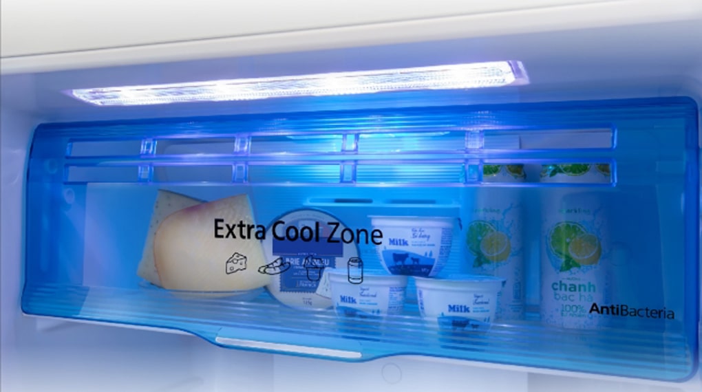 Ngăn Extra Cool Zone bảo quản đồ uống lạnh tuyệt vời