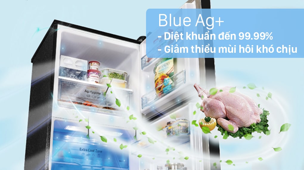 Công nghệ Blue Ag+ giúp diệt khuẩn và khử mùi hiệu quả