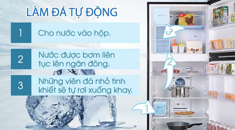 Chức năng làm đá tự động vô cùng tiện lợi
