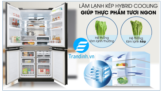 Công nghệ làm lạnh Hybrid Cooling vượt trội SJ-FX688VG-BK