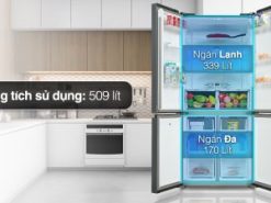Tủ lạnh Toshiba Inverter 509 lít GR-RF605WI-PMV(06)-MG - Ngăn đá và ngăn lạnh
