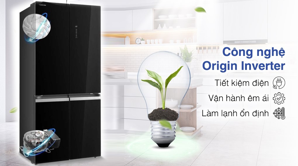 Tủ lạnh Toshiba Inverter 515 lít GR-RF677WI-PGV(22)-XK - Công nghệ tiết kiệm điện Tủ lạnh Toshiba Inverter 515 lít GR-RF677WI-PGV(22)-XK - Công nghệ tiết kiệm điện