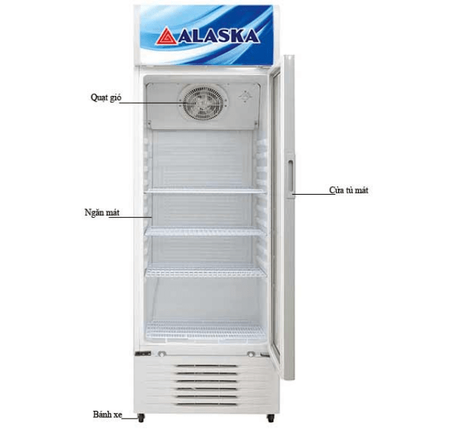 Hình ảnh tổng quan tủ mát Alaska 250 lít LC-333H 