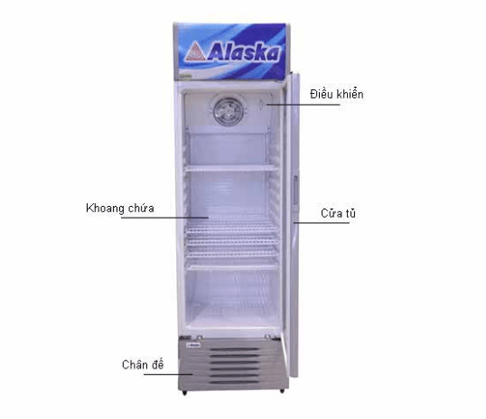 Phác hoạ tổng quát hình ảnh tủ mát Alaska 400 lít LC-633H