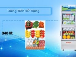 2. Dung tích 340 lít phù hợp cho các tiệm tạp hóa, quán nước gia đình