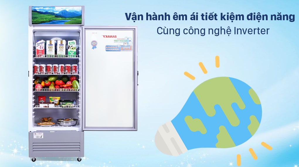 Công nghệ Inverter giúp tiết kiệm điện năng tối ưu trên tủ mát Sanaky TM.VH358K3L