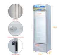 Hình ảnh tổng quát tủ mát Sanaky 210 lít VH258K