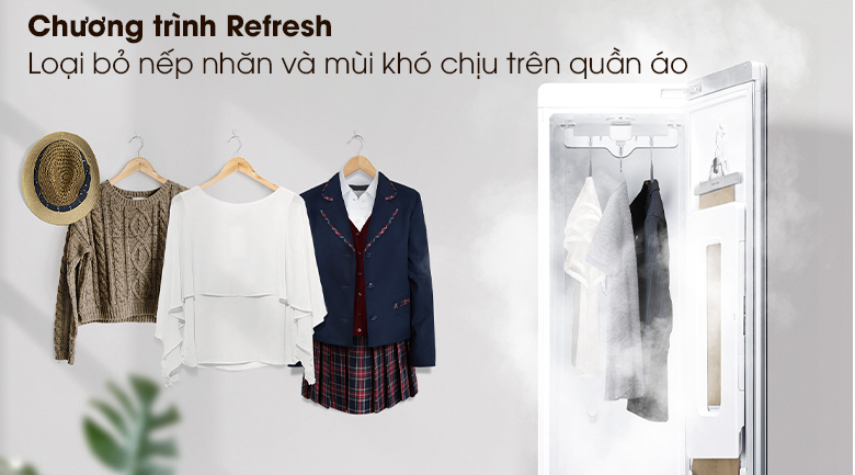 Tủ chăm sóc quần áo thông minh LG Styler S3RF - Chương trình Refresh