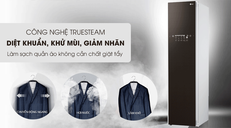 Tủ chăm sóc quần áo thông minh LG Styler S3RF - Công nghệ Truesteam