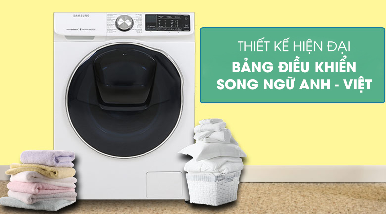 Máy giặt sấy Samsung AddWash Inverter 10.5 kg WD10N64FR2W/SV - Thiết kế