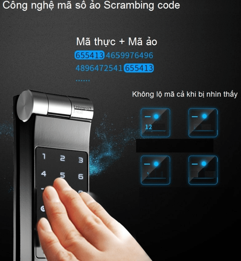 Khoá điện tử Yale YMF 40-APAC 8 Công nghệ mã số ảo Scrambing code